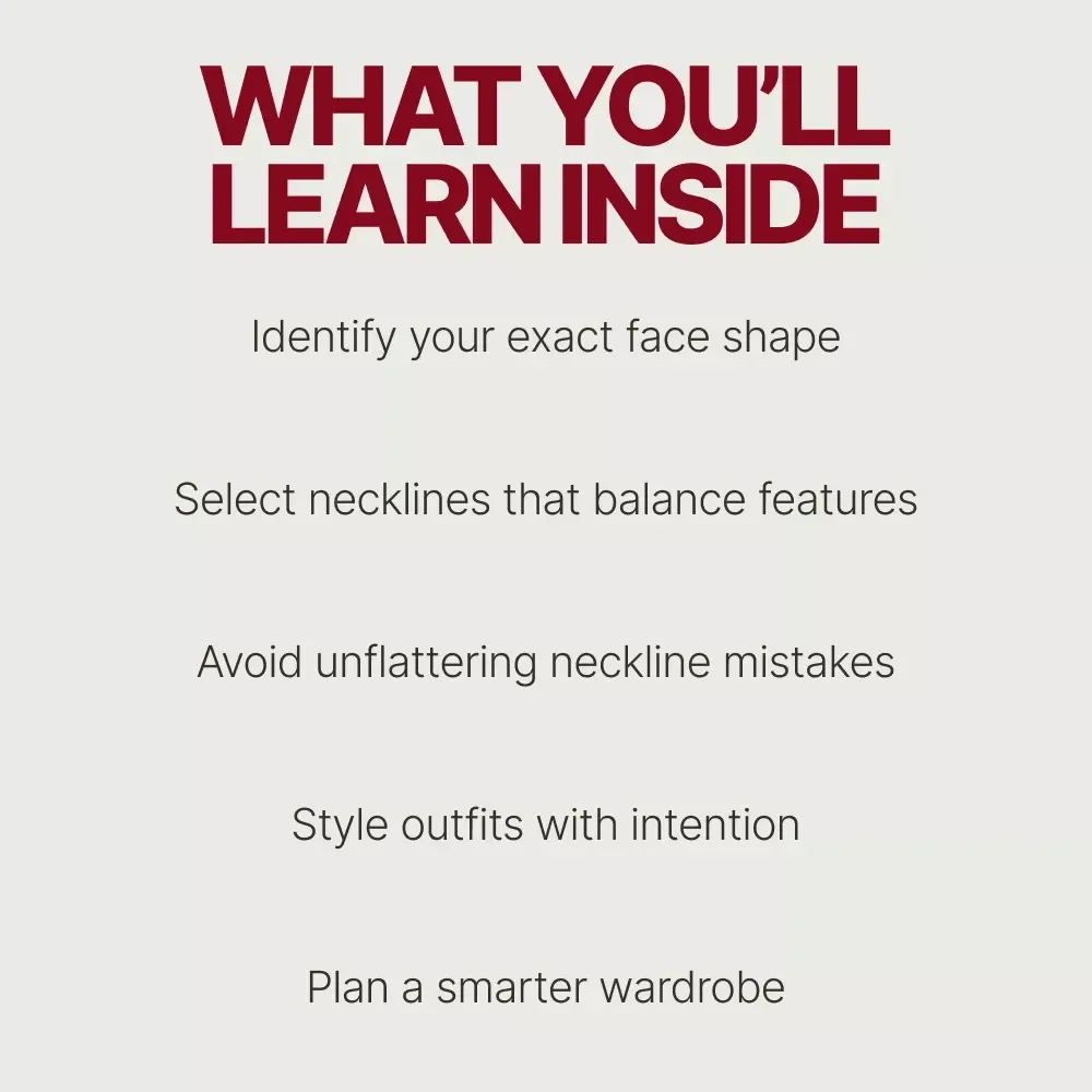 How to Choose Necklines That Flatter Your Face Shape | Ebook Guide to the Best Necklines for Your Face Shape | Smart Style & Wardrobe Planning