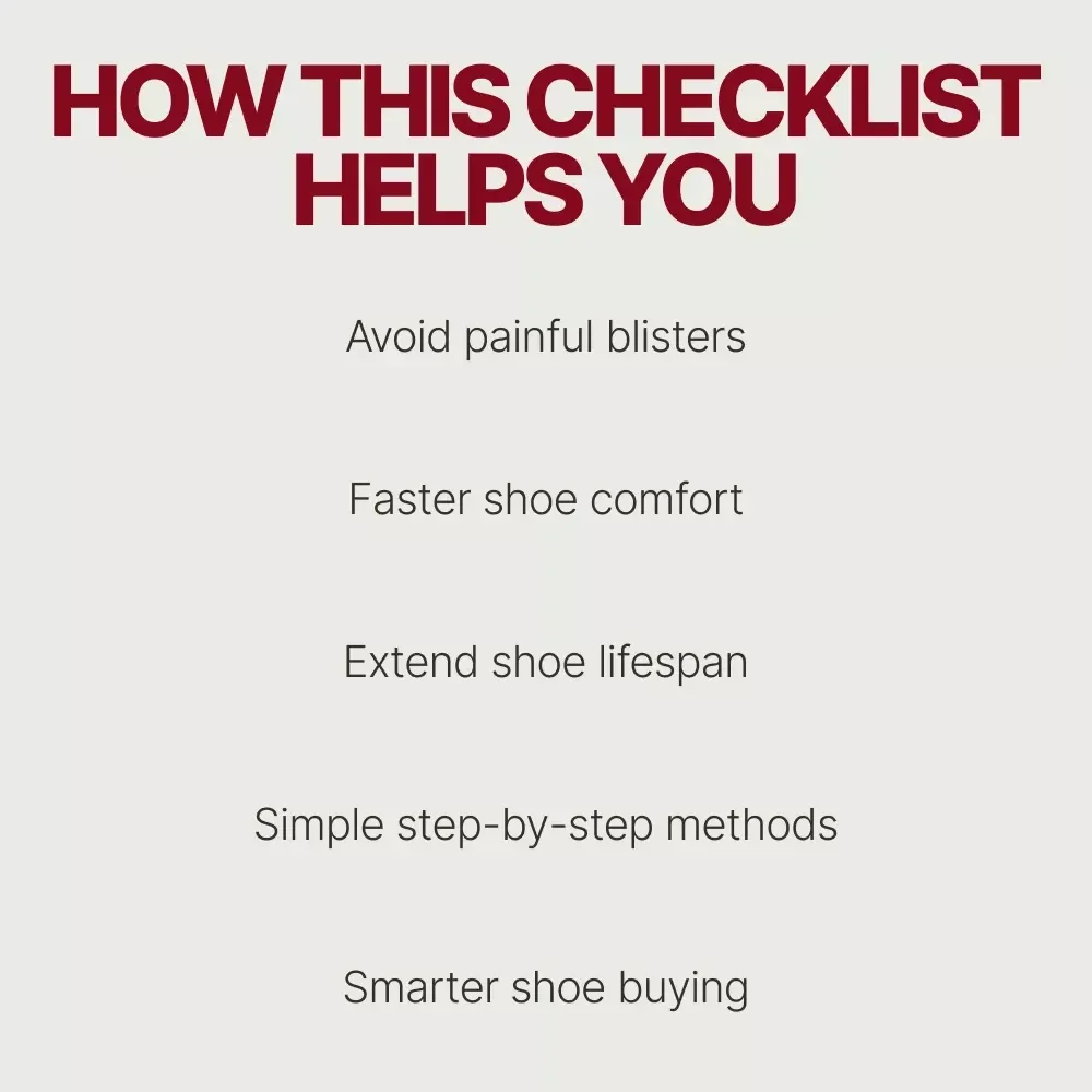 Break In New Shoes Fast | Checklist Guide for How to Break in New Shoes Quickly, Shoe Comfort Digital Download
