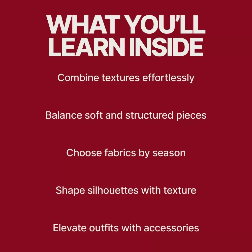 Soft Meets Structured | Ebook Guide on What Textures Look Good Together in Outfits | Texture Styling for Balanced, Polished Looks