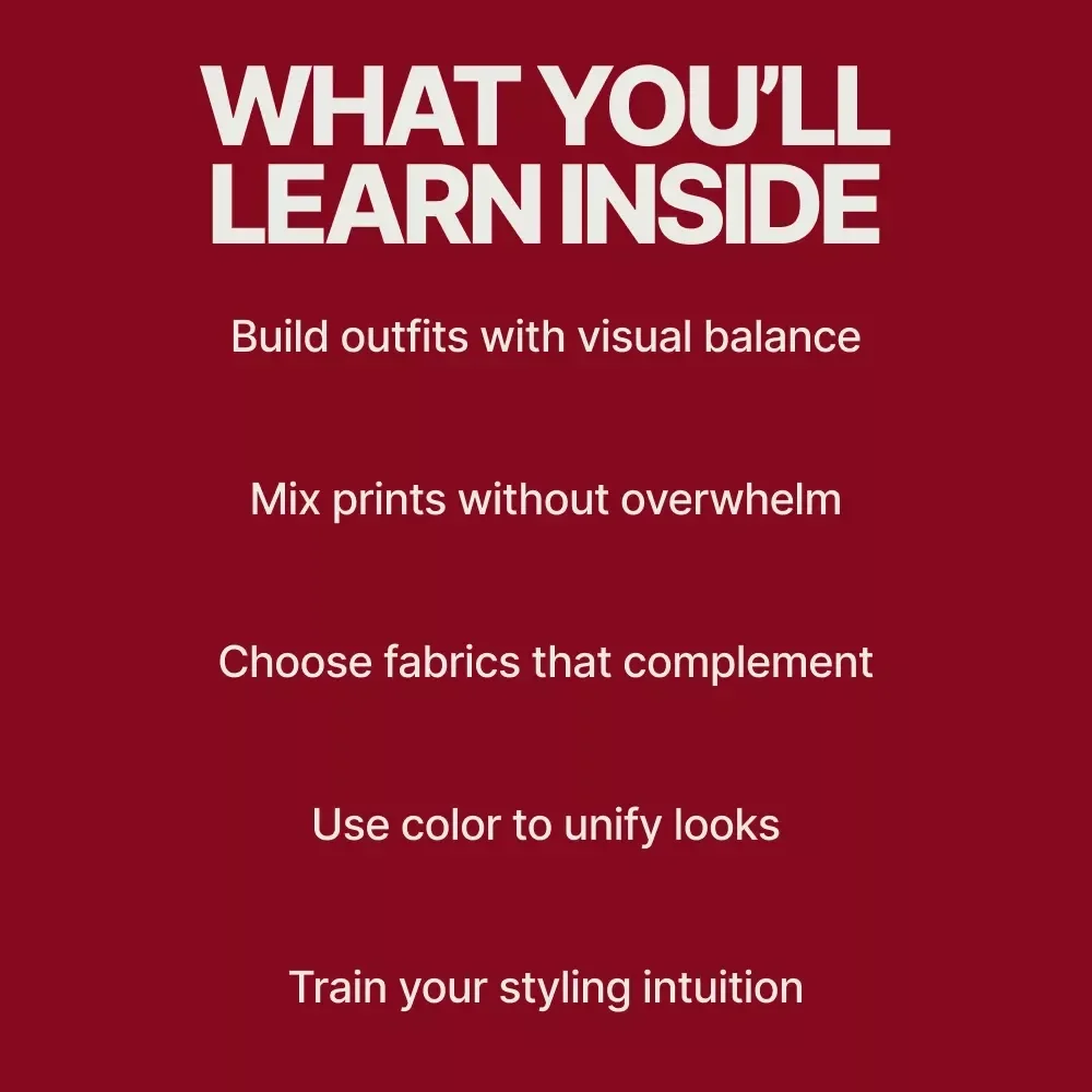 Mixed With Intention – eBook Guide on How to Combine Prints and Fabrics for Confident Everyday & Event Styling