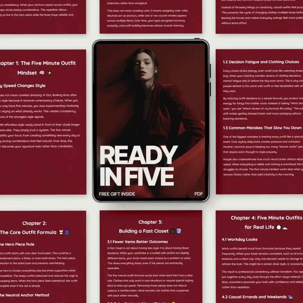 Ready in Five: A Simple Style Guide to the 5-minute Outfit Formula for Effortless Everyday Looks | Digital eBook