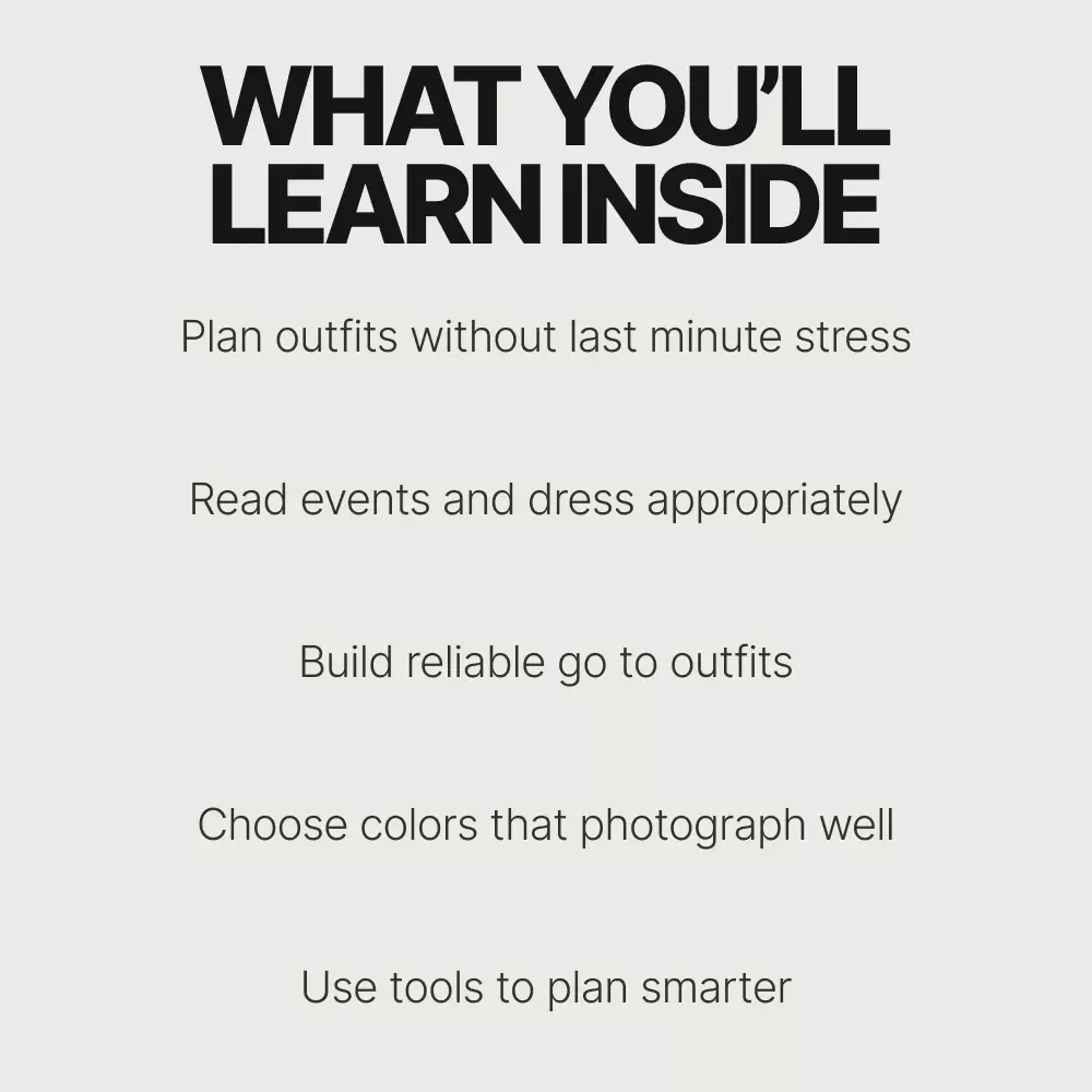Dressed With Intention for Every Social Moment – Ebook Guide on How to Plan Outfits for Social Events, Outfit Planning Framework, Style Confidence for Any Occasion