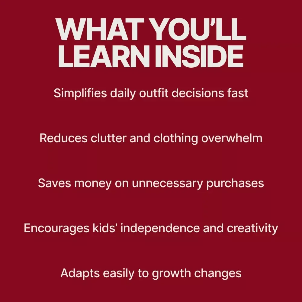 Crafting Your Child’s Capsule Closet – A Practical eBook Guide on how to make kid’s capsule wardrobe for Stress-Free Dressing