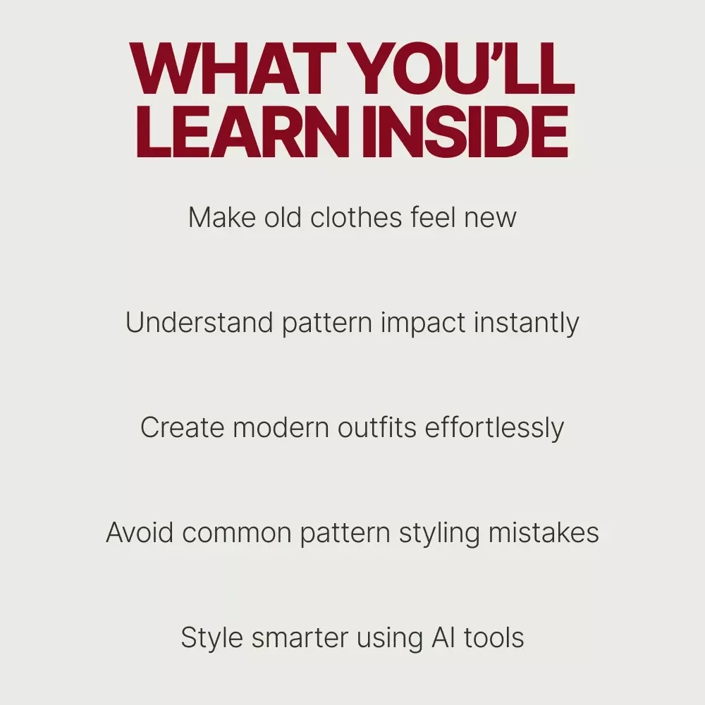 Fresh Looks From Familiar Clothes – Style Guide on what outfit patterns make old clothes look updated | Modern Pattern Dressing Made Easy