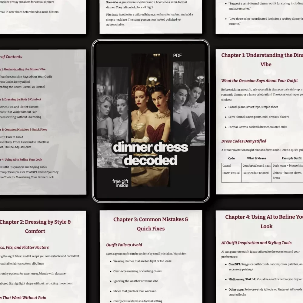 Dinner Dress Decoded – A Stylish Guide to What to Wear to Dinner | Dress Codes, Comfort & AI Styling Tips