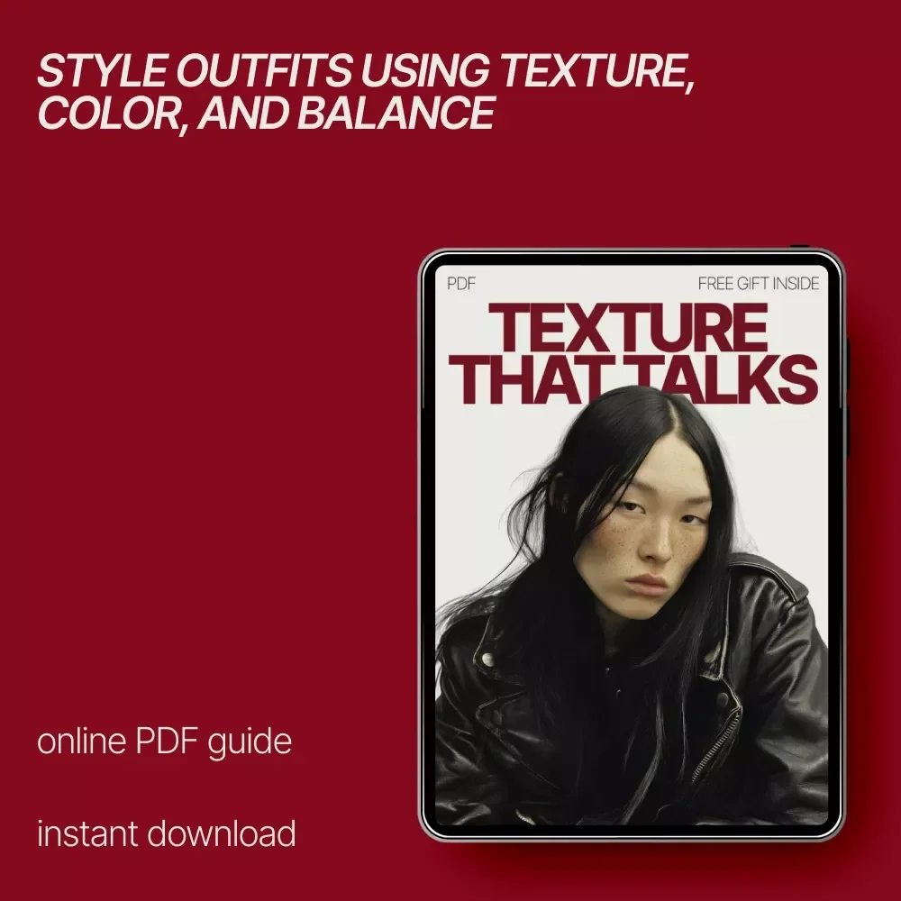 Texture That Talks: A Style Guide on How to Make Outfit Textures Pop | Fashion Texture Styling eBook | Layering, Fabric Contrast & Visual Balance