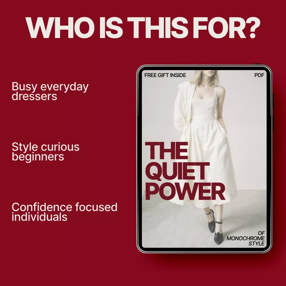 The Quiet Power of Monochrome Style | eBook Guide on how to style monochrome outfits for Effortless, Put-Together Looks