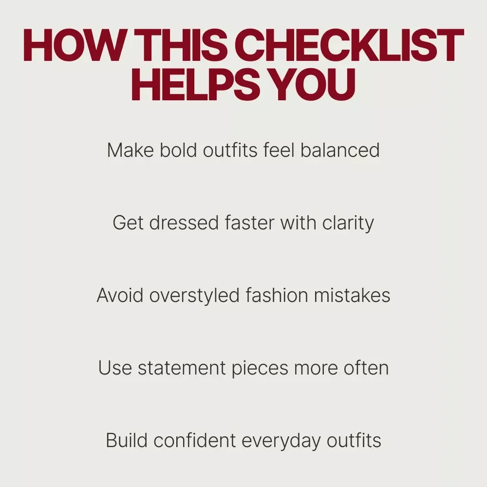 Wearing Statement Pieces Subtly – Chic Style Checklist for How to Wear Statement Pieces Subtly | Modern Outfit Balancing Guide