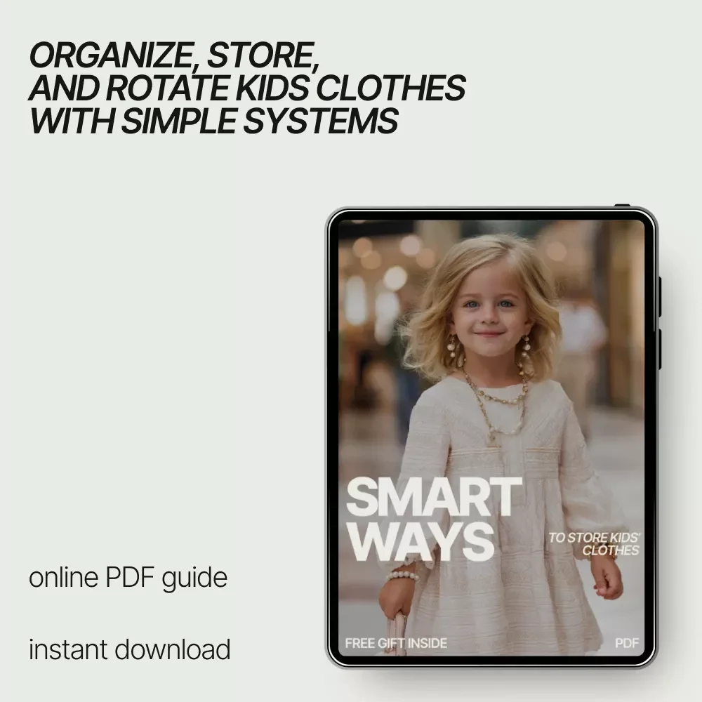 Smart Ways to Store Kids’ Clothes – Practical Ebook Guide for Parents | How to Store Kids’ Clothes Efficiently, Decluttering & Seasonal Organization