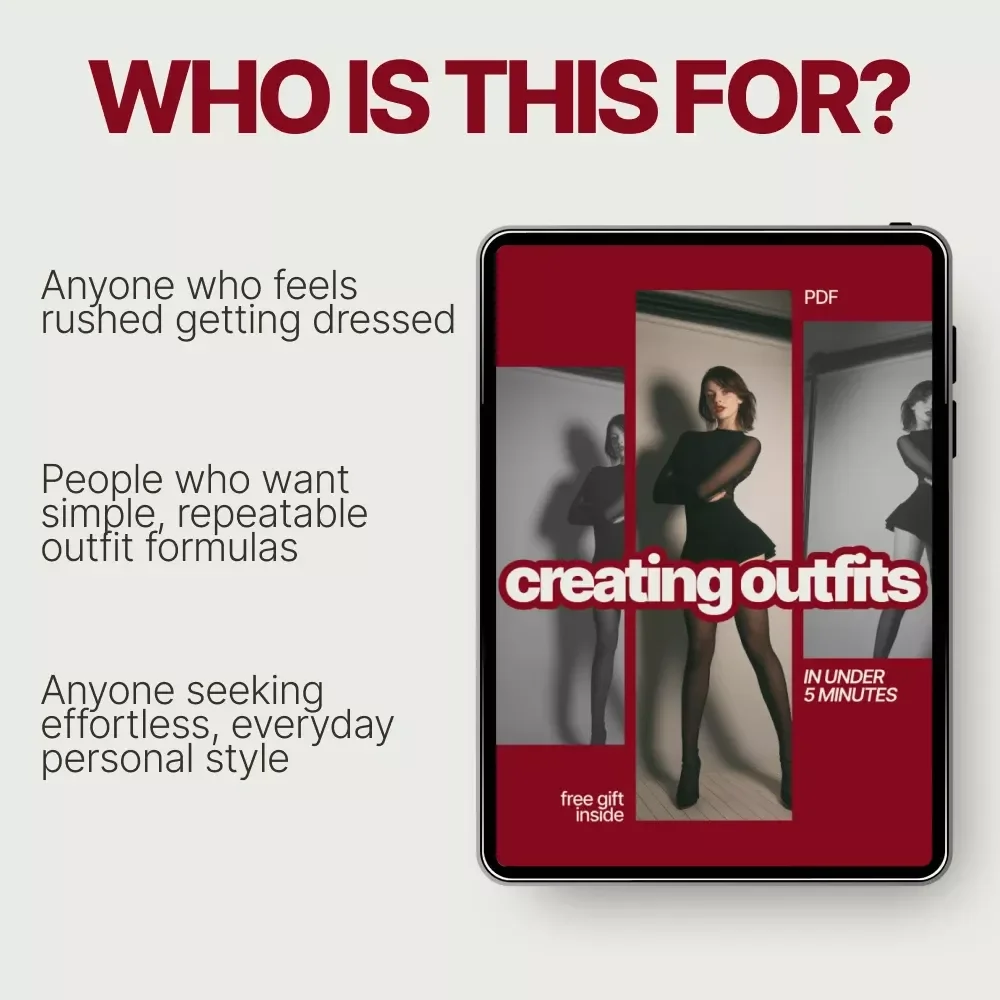 Creating Outfits in Under 5 Minutes – Easy Styling Guide, Capsule Wardrobe Planner, Everyday Outfit Formula eBook, Digital Fashion Checklist