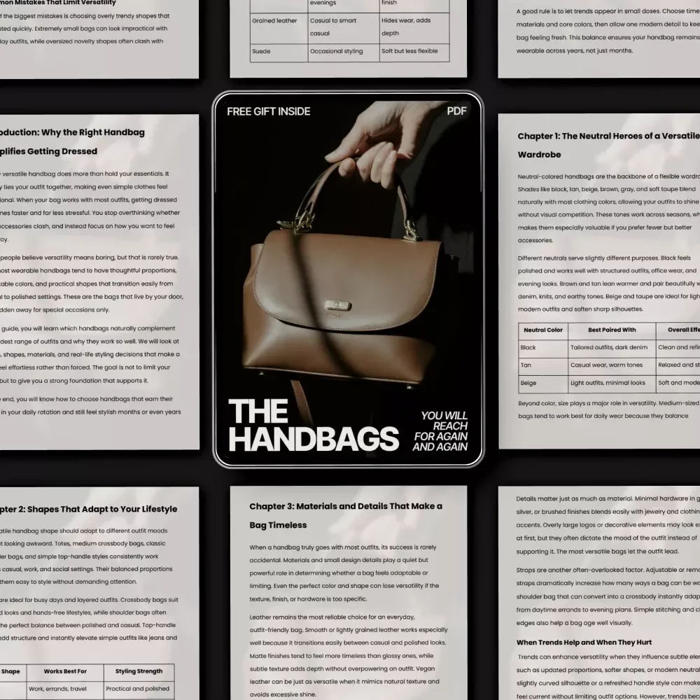 The Handbags You Will Reach for Again and Again – A Practical Guide to What Handbags Go With Most Outfits, Building a Versatile Bag Wardrobe