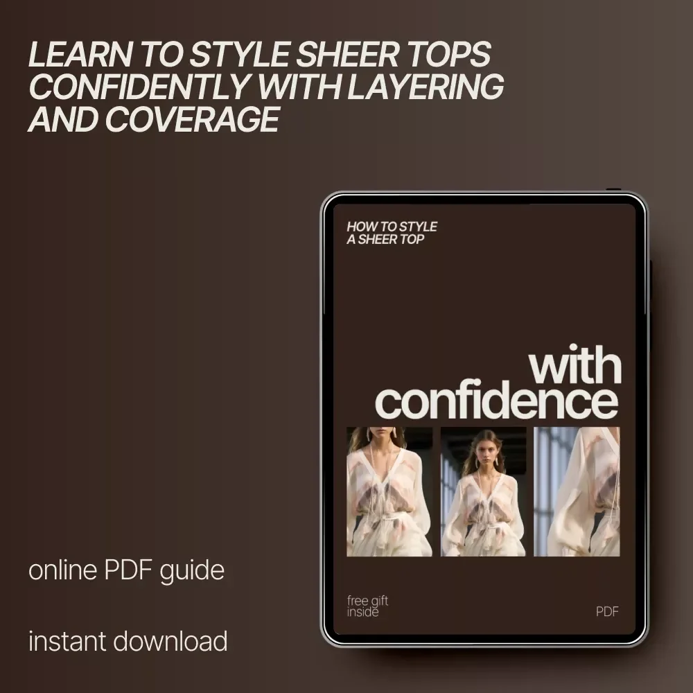 How to Style a Sheer Top with Confidence – Complete Fashion Guide on what to wear under a sheer top, Layering, Undergarments & Accessories