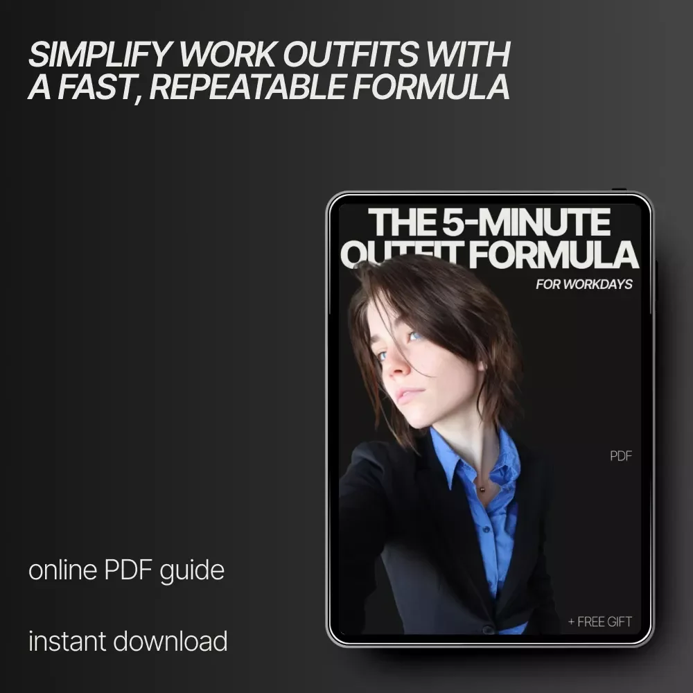 The 5-Minute Outfit Formula for Workdays – Work Capsule Wardrobe Guide, Office Outfit Planner, Morning Style Checklist, Digital Download