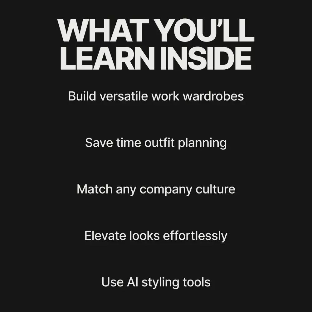 Dress for Success – Professional Style Guide eBook | How to Dress Stylishly for Work, Build a Functional Wardrobe & Elevate Your Career Look