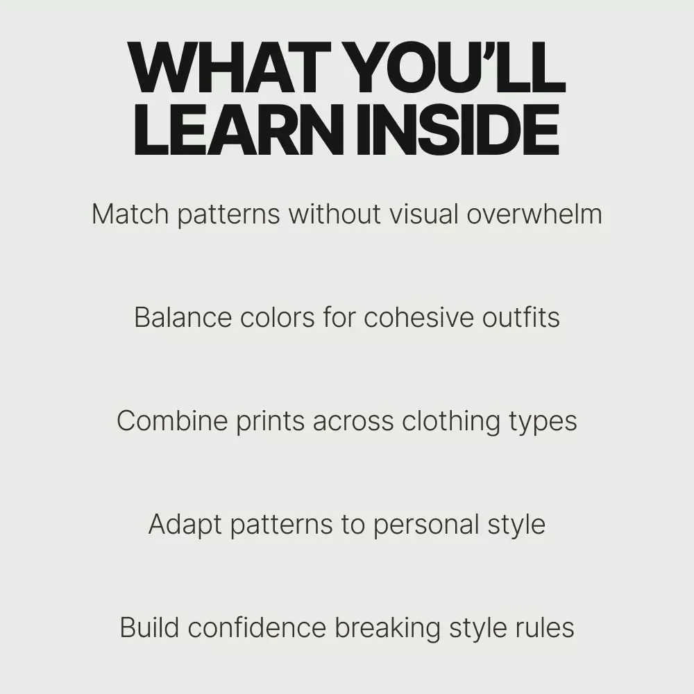 Pattern Play Perfect – How to Mix Patterns Without Clashing | Digital Style Guide eBook for Confident Outfit Styling