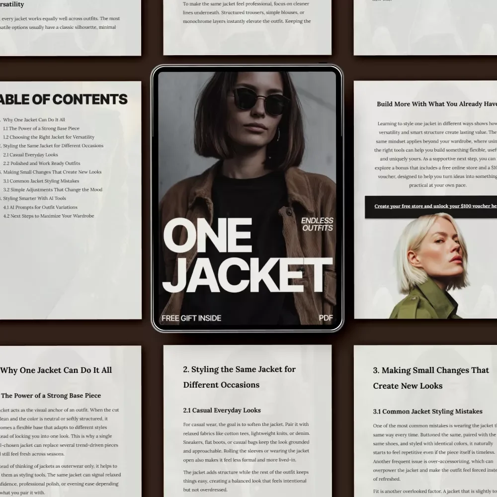 One Jacket Endless Outfits – A Versatile Style Guide Showing How to Style One Jacket Different Ways for Everyday, Work & More