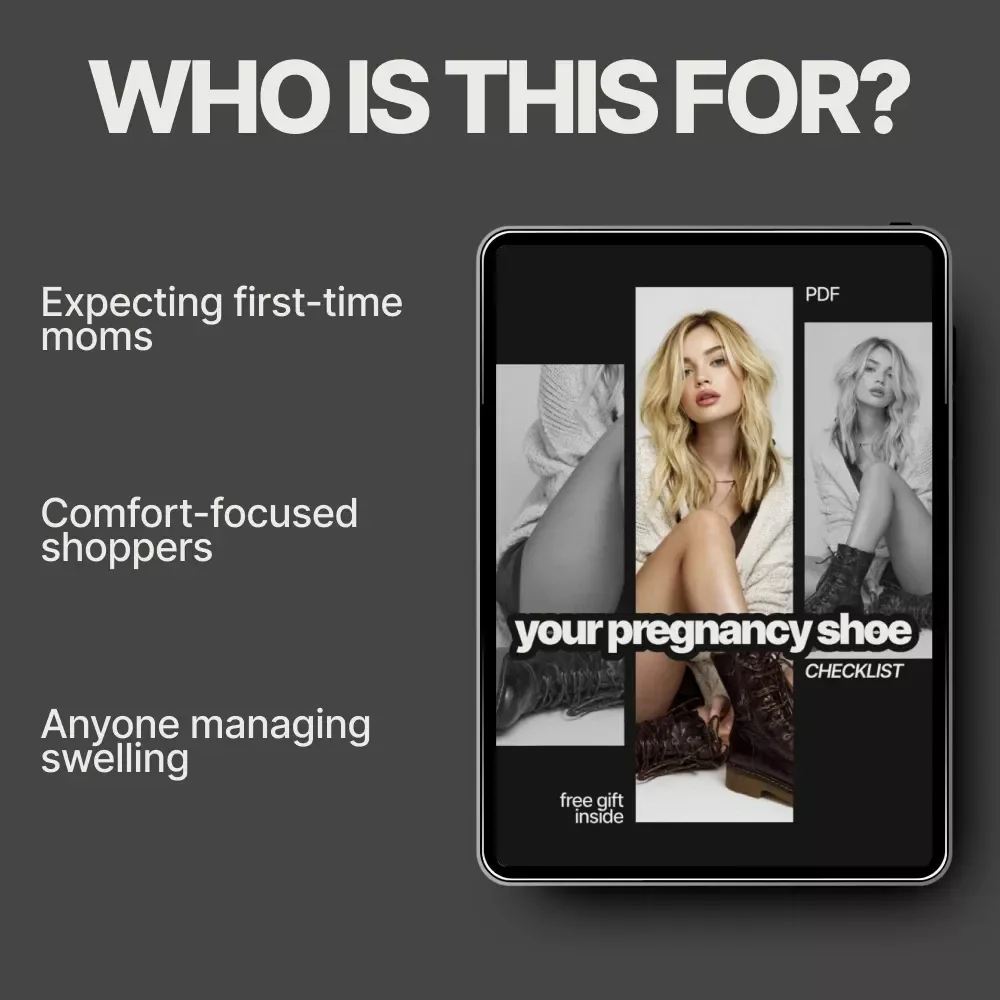 Pregnancy Shoe Checklist | Printable Guide Answering what shoes to wear during pregnancy for Comfort & Support