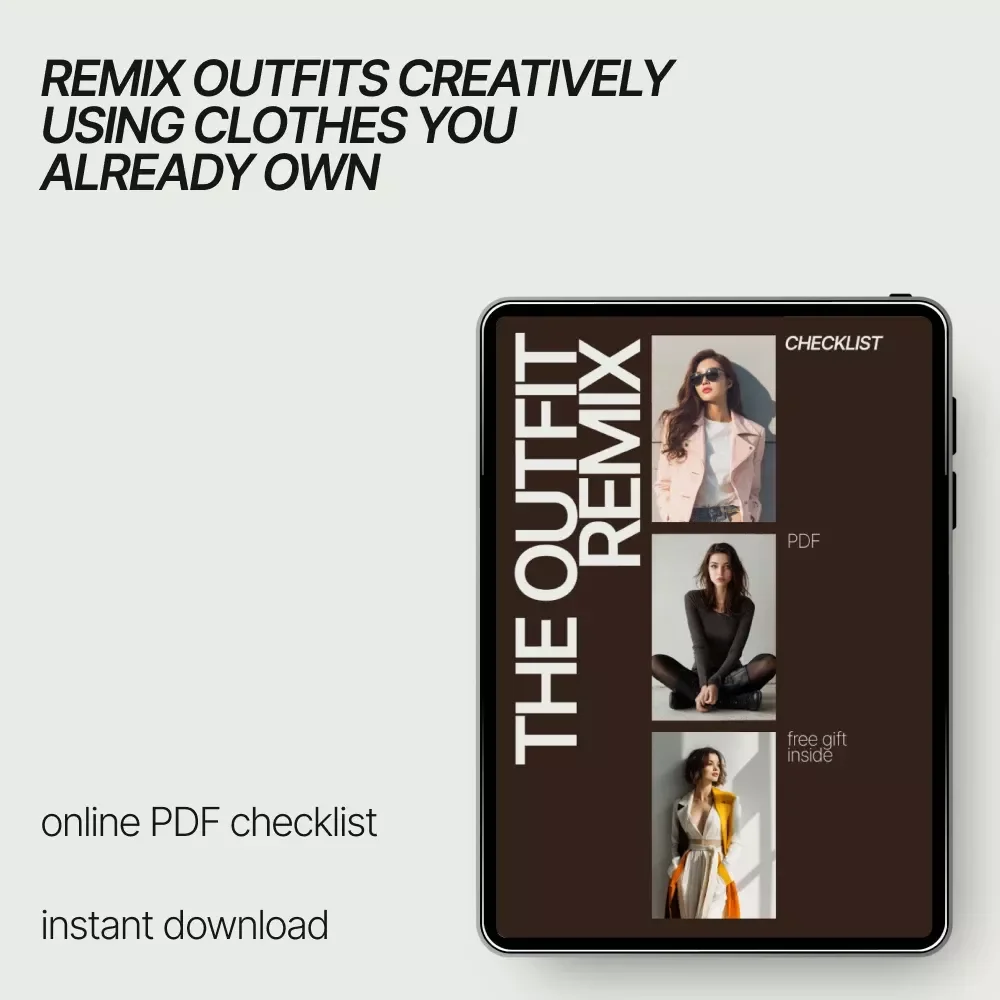 The Outfit Remix Checklist – Digital Download Style Guide, Outfit Planning Checklist, Wardrobe Styling eBook for Mixing & Matching Clothes You Already Own