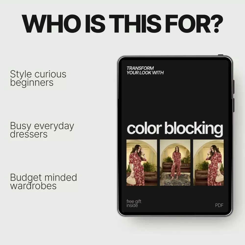 Transform Your Look with Color Blocking | Style eBook Guide on how to look slimmer with color blocking