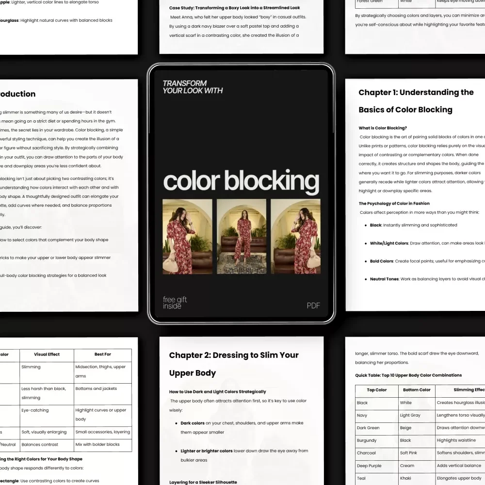 Transform Your Look with Color Blocking | Style eBook Guide on how to look slimmer with color blocking