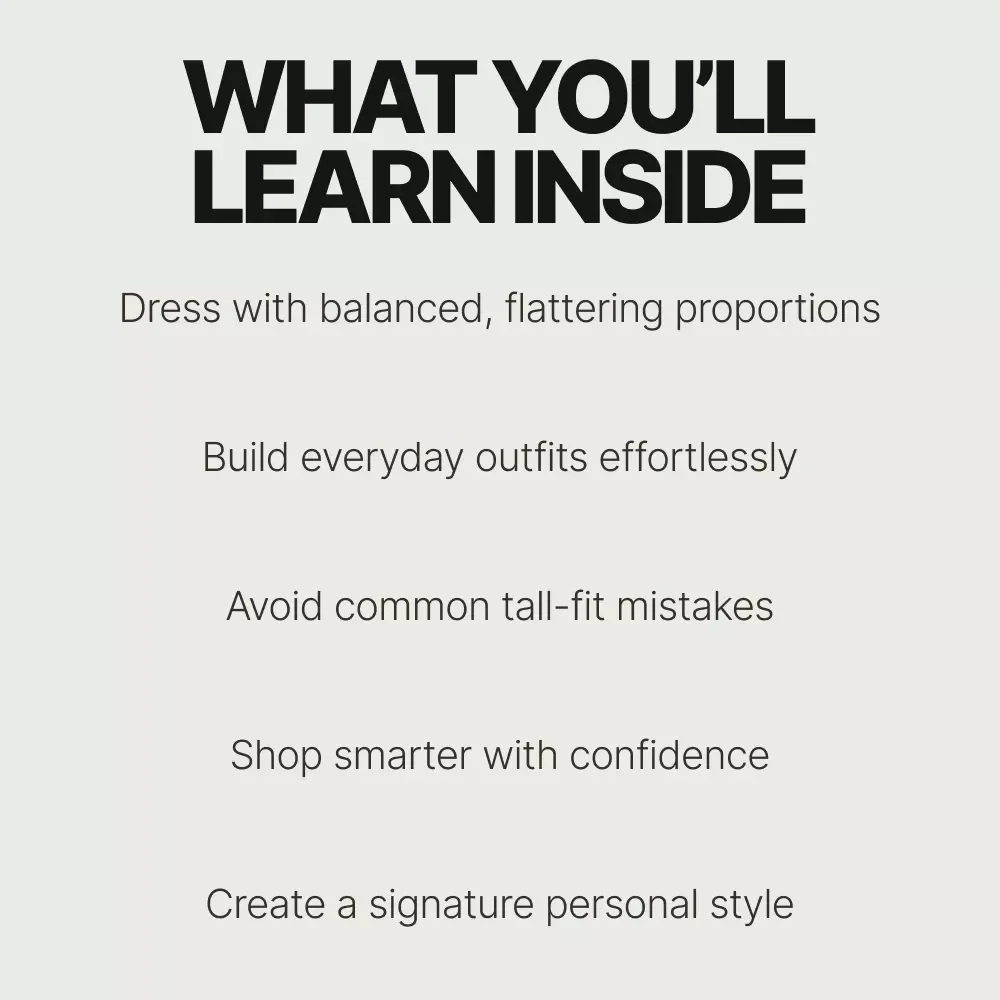 Fashion and Confidence for Tall Women – Digital Style Guide with Style Tips for Tall Women, Proportion, Outfits & Signature Look