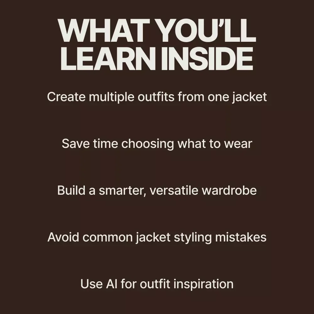 One Jacket Endless Outfits – A Versatile Style Guide Showing How to Style One Jacket Different Ways for Everyday, Work & More