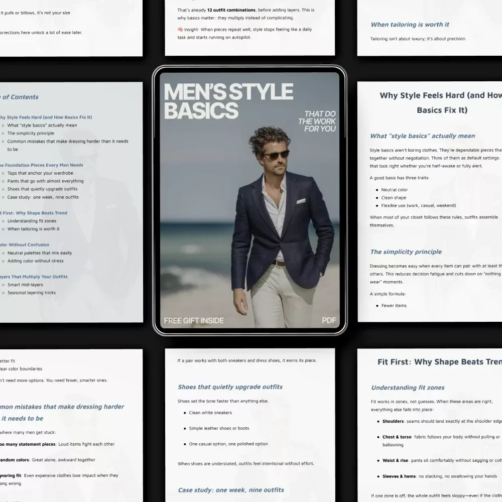 Men’s Style Basics That Do the Work for You – Easy Everyday Wardrobe Guide | what mens style basics make dressing easy