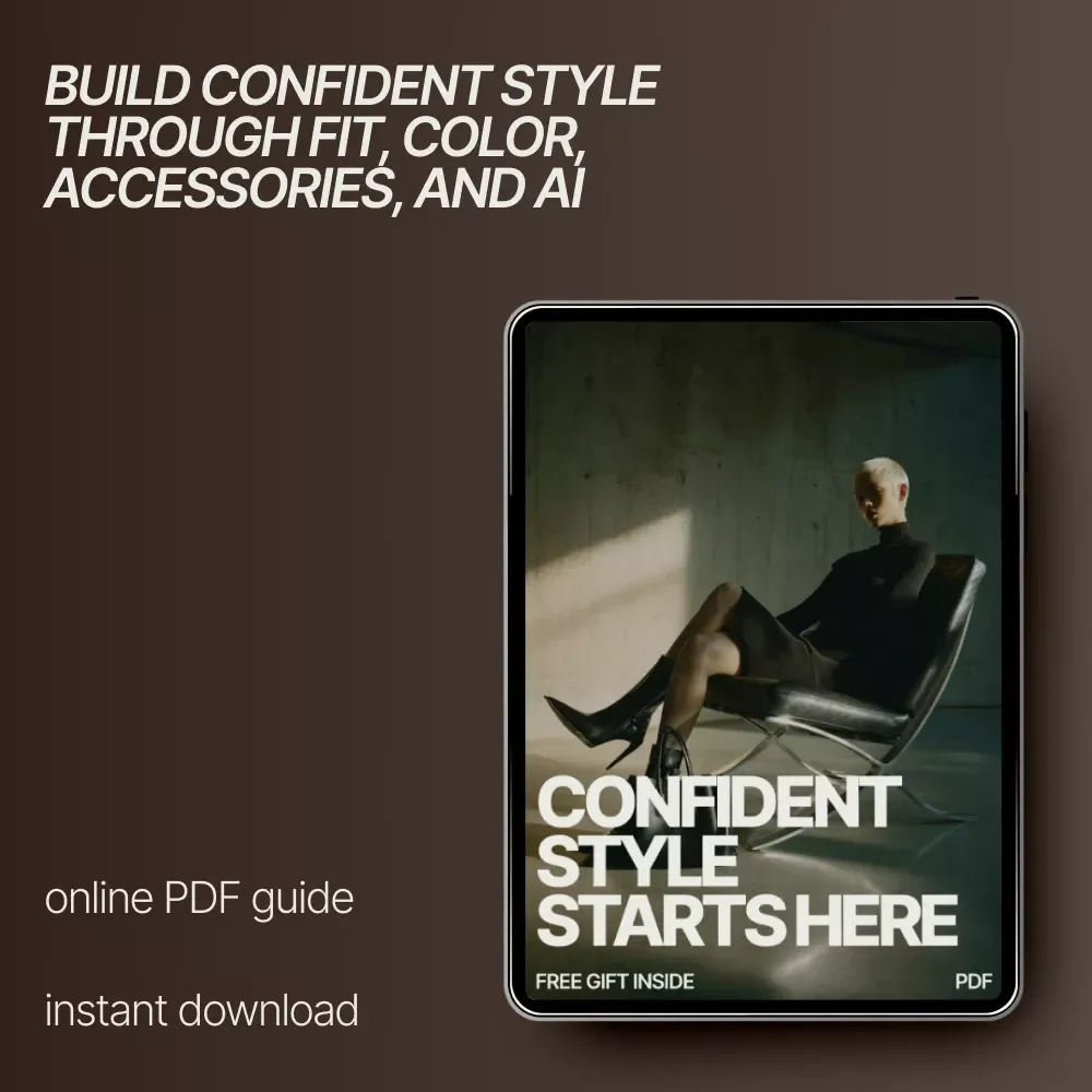 Confident Style Starts Here Ebook – A Complete Guide to Essential Pieces for Confident Style, Personal Wardrobe Building, Fit, Color & Modern Styling with AI