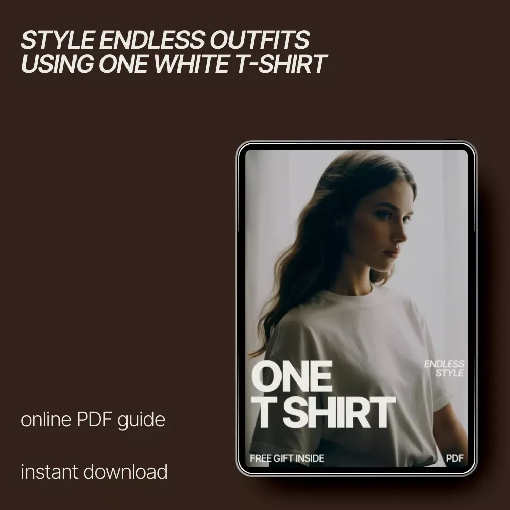 One T Shirt Endless Style – eBook Guide on How to Style a White T-Shirt in Multiple Ways | Minimal Wardrobe & Capsule Outfit Styling