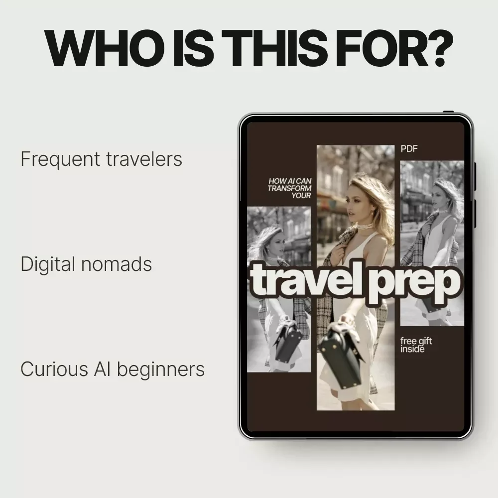 How AI Can Transform Your Travel Prep | Smart Packing Guide Ebook | Learn ai to generate a packing list for a trip | Digital Travel Planner Download