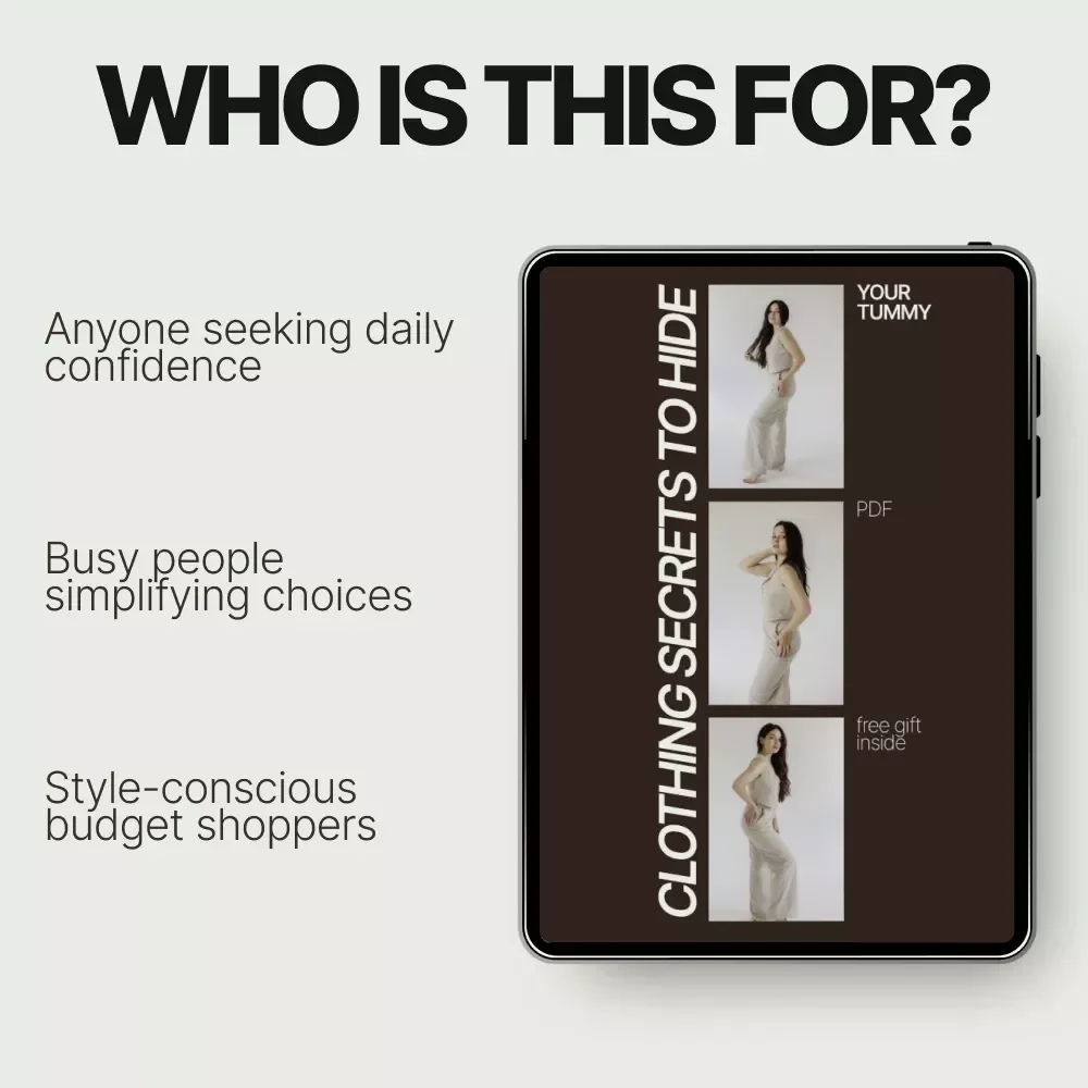 Clothing Secrets to Hide Your Tummy – Confidence-Boosting Style Guide eBook | how to hide a tummy with clothes