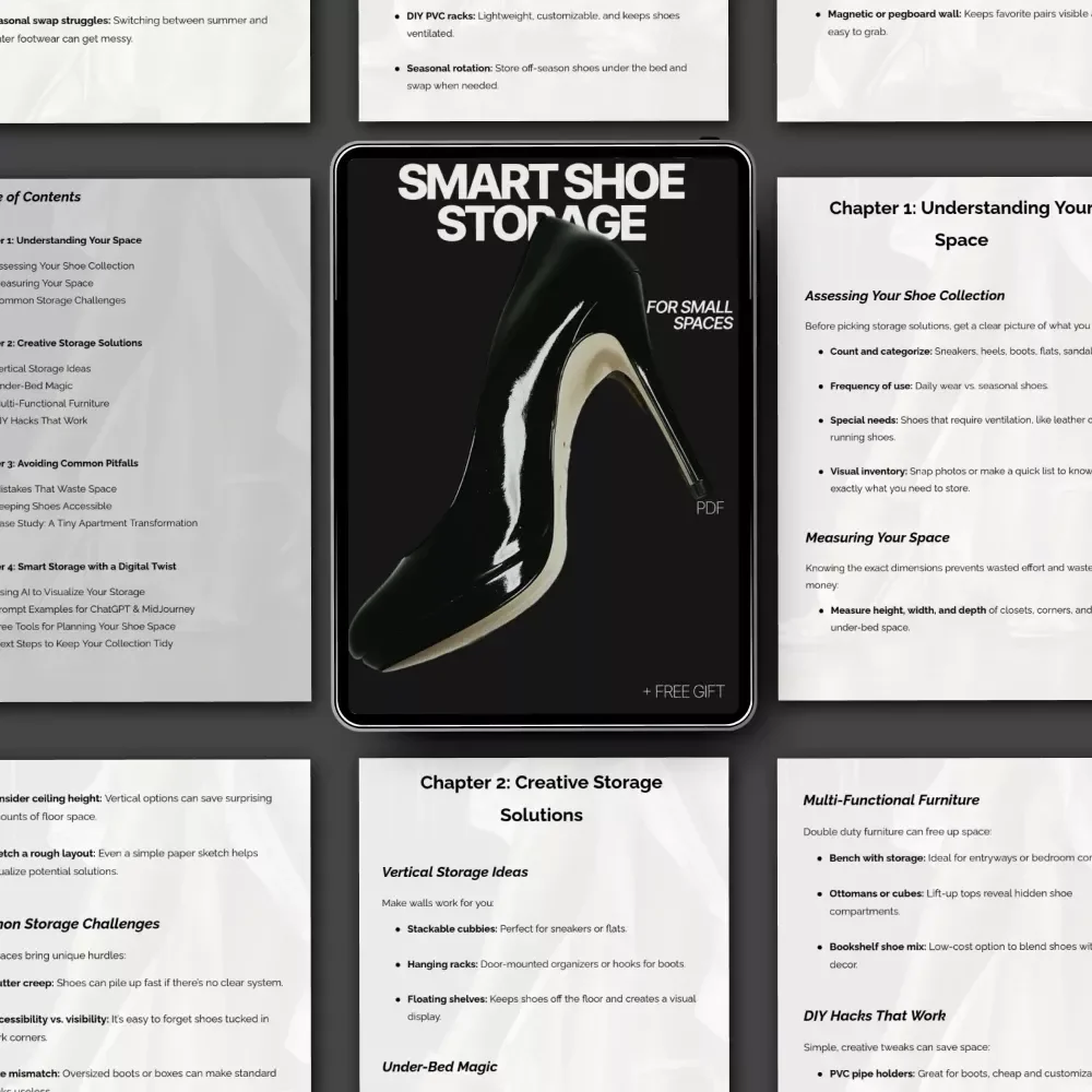 Smart Shoe Storage for Small Spaces | Practical Guide to the best shoe storage solutions for small spaces | Declutter, Organize & Maximize Every Inch