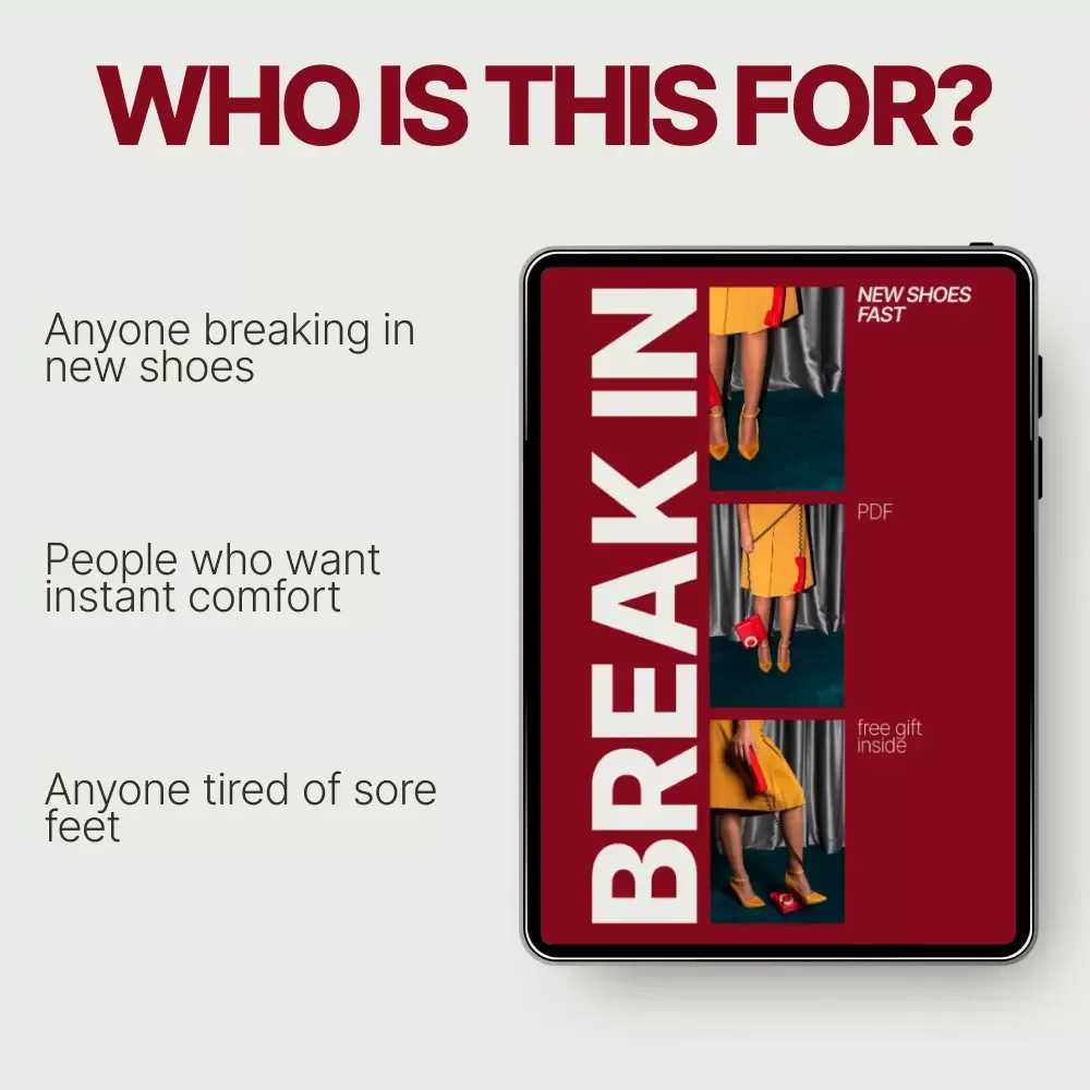 Break In New Shoes Fast | Checklist Guide for How to Break in New Shoes Quickly, Shoe Comfort Digital Download