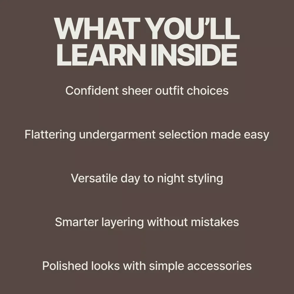How to Style a Sheer Top with Confidence – Complete Fashion Guide on what to wear under a sheer top, Layering, Undergarments & Accessories