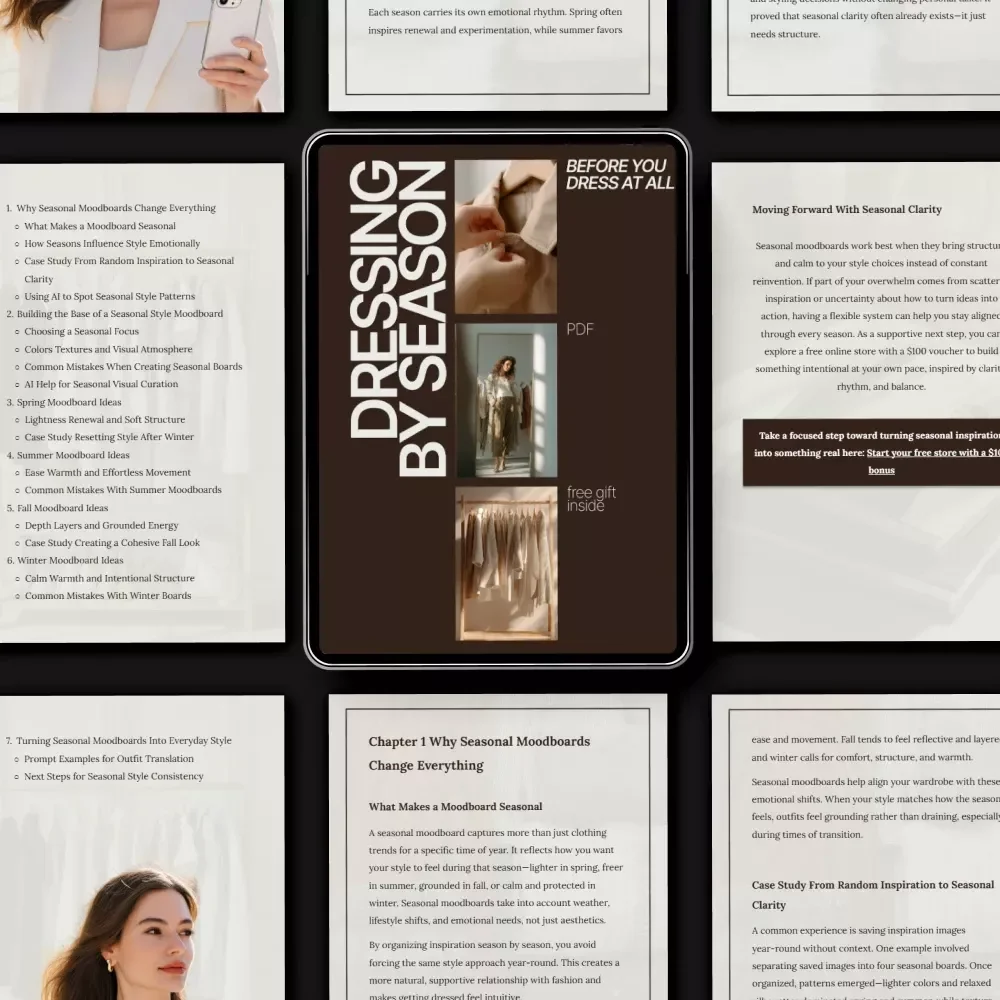 Dressing by Season Before You Dress at All: Seasonal Style Moodboard Ideas eBook