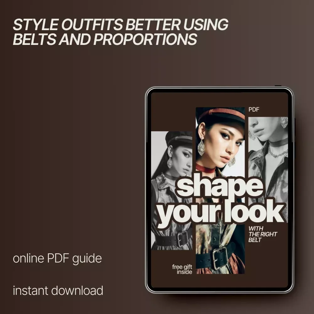 Shape Your Look with the Right Belt | Belt Styling Guide, Outfit Proportion Guide, Fashion eBook, Digital Download