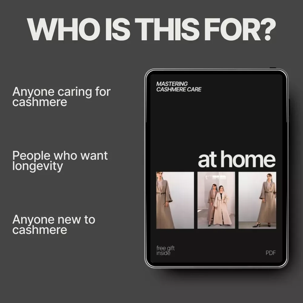 Mastering Cashmere Care at Home – A Complete Guide on how to care for cashmere at home | Digital Download