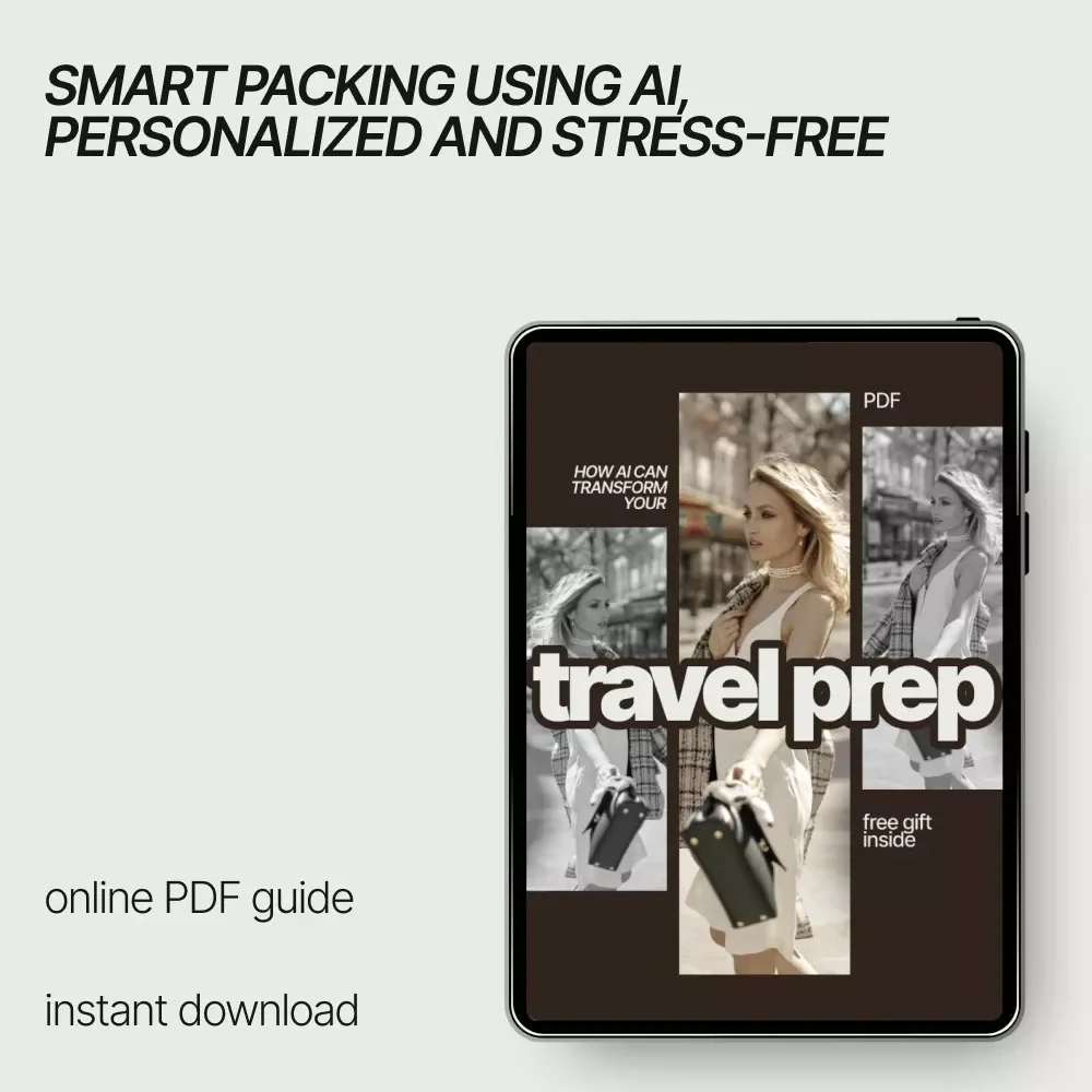 How AI Can Transform Your Travel Prep | Smart Packing Guide Ebook | Learn ai to generate a packing list for a trip | Digital Travel Planner Download