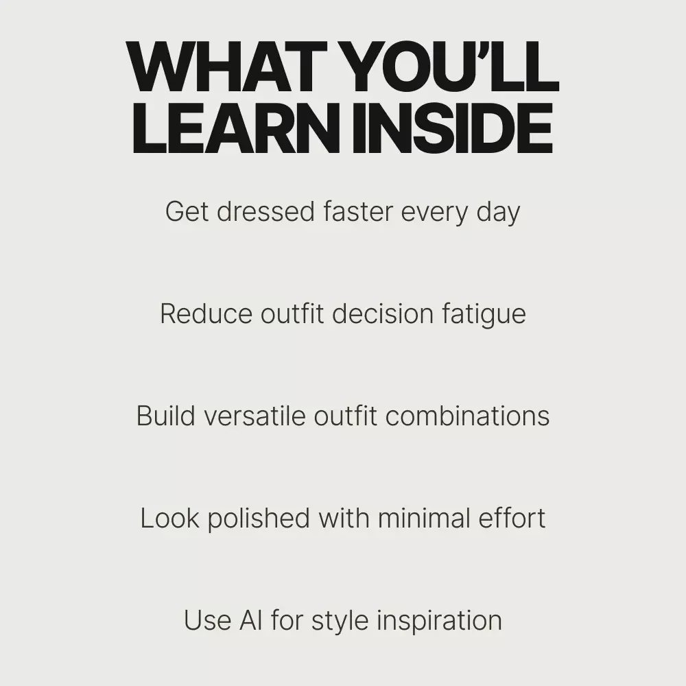 Quick Outfit Combos That Always Work | Easy Everyday Style Guide Ebook for Busy Women, Time-Saving Wardrobe Formulas & Effortless Outfits