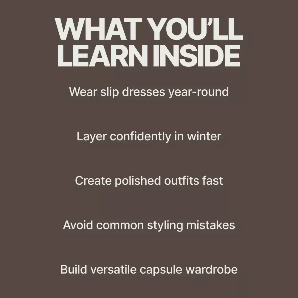 Winter Glam Made Easy | How to Wear a Slip Dress in Winter Guide | Layering, Styling & Cold-Weather Outfit Formula