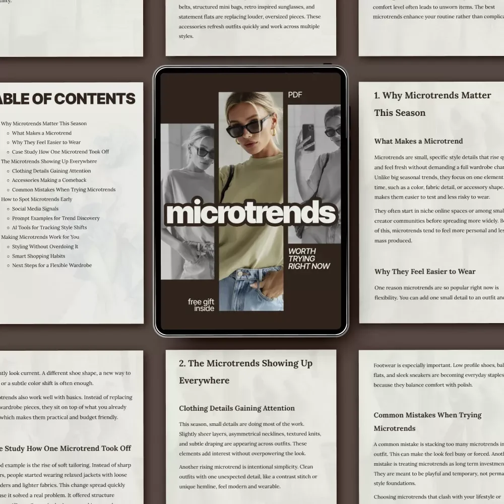 Microtrends Worth Trying Right Now – A Style Guide for Anyone Wondering what fashion microtrends to try this season