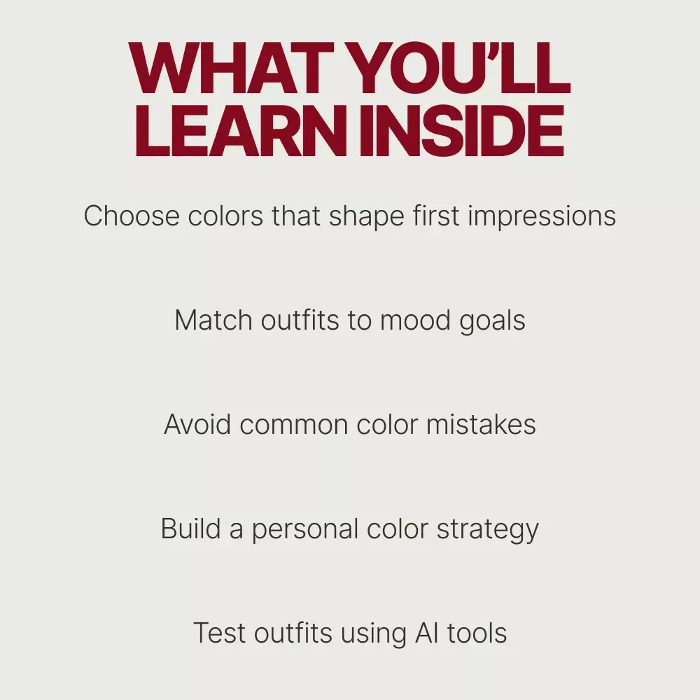 The Psychology of Color in Clothing | Practical Fashion Psychology Ebook Guide | Psychology of Color in Clothing