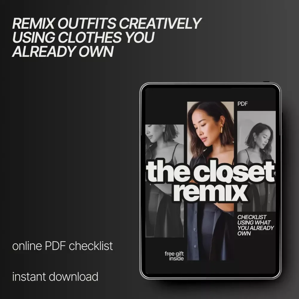 The Closet Remix Checklist Using What You Already Own – Digital Wardrobe Guide, Outfit Ideas, Closet Reset, Style Checklist Download