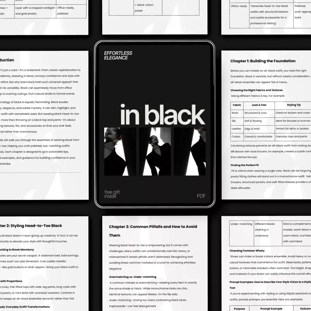 Effortless Elegance in Black – A Complete Style Guide on How to Wear the Color Black Head to Toe with Confidence, Fit, and Modern Versatility