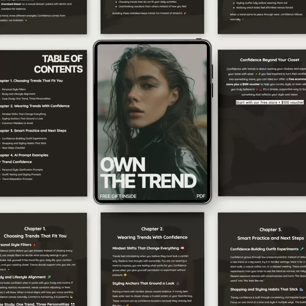 Own the Trend – Confidence-First Style Guide | How to Feel Confident Wearing Trends | Personal Style, Mindset & AI Prompts