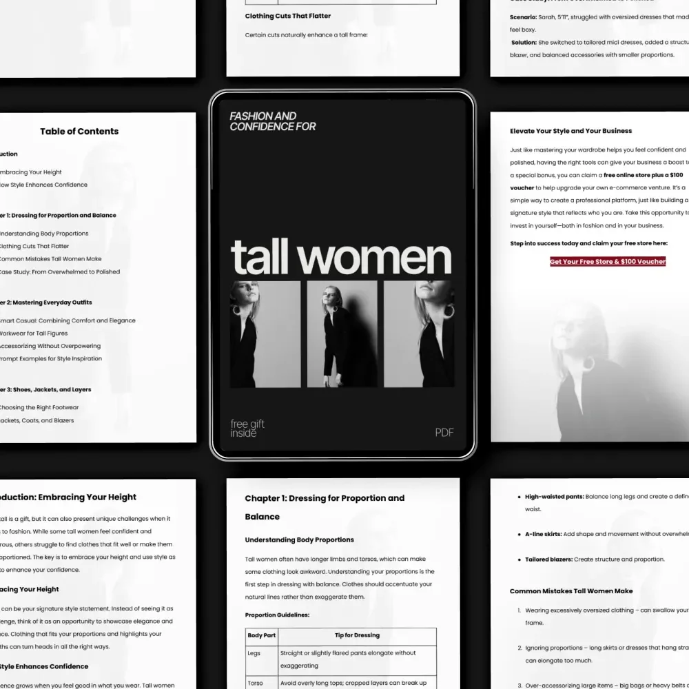 Fashion and Confidence for Tall Women – Digital Style Guide with Style Tips for Tall Women, Proportion, Outfits & Signature Look