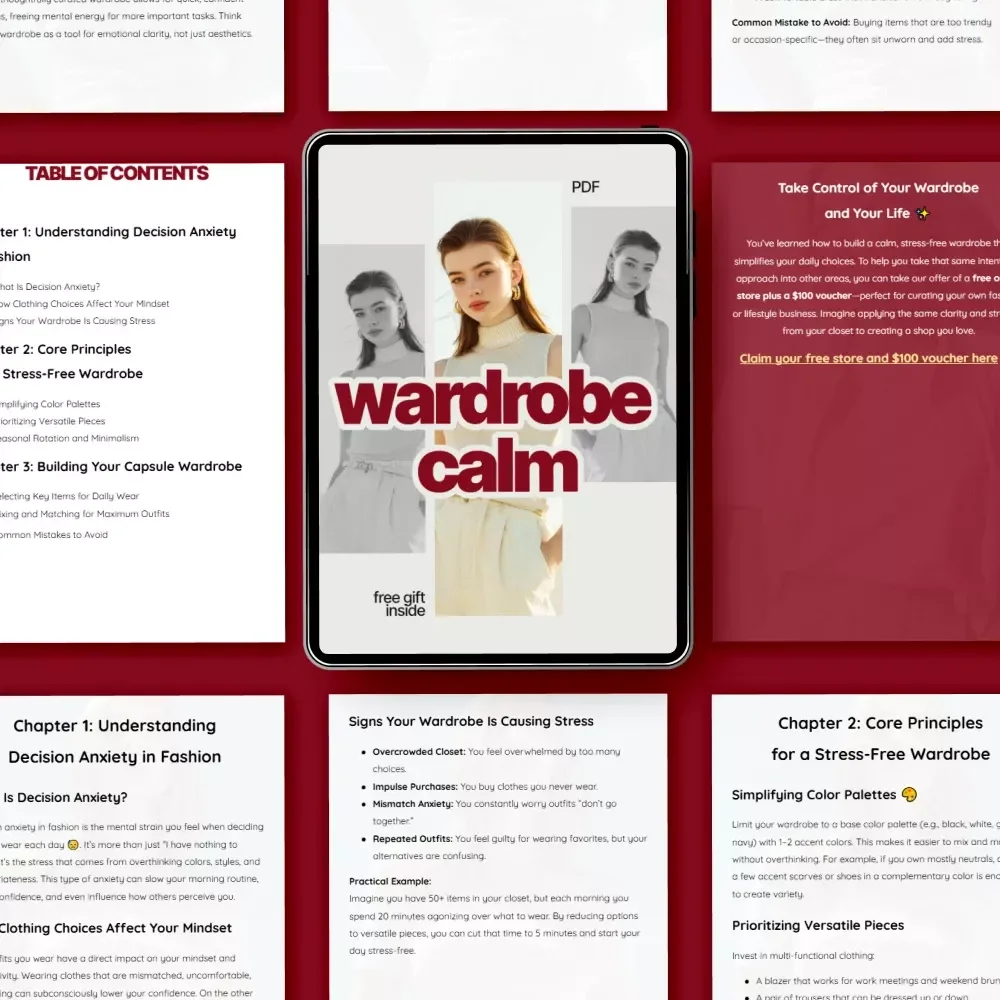 Wardrobe Calm: How to Build a Wardrobe That Reduces Decision Anxiety – A Digital Guide