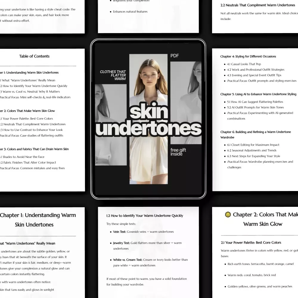 Clothes That Flatter Warm Skin Undertones – What Clothes Suit Warm Skin Undertones | Color Guide eBook & Wardrobe Styling Download