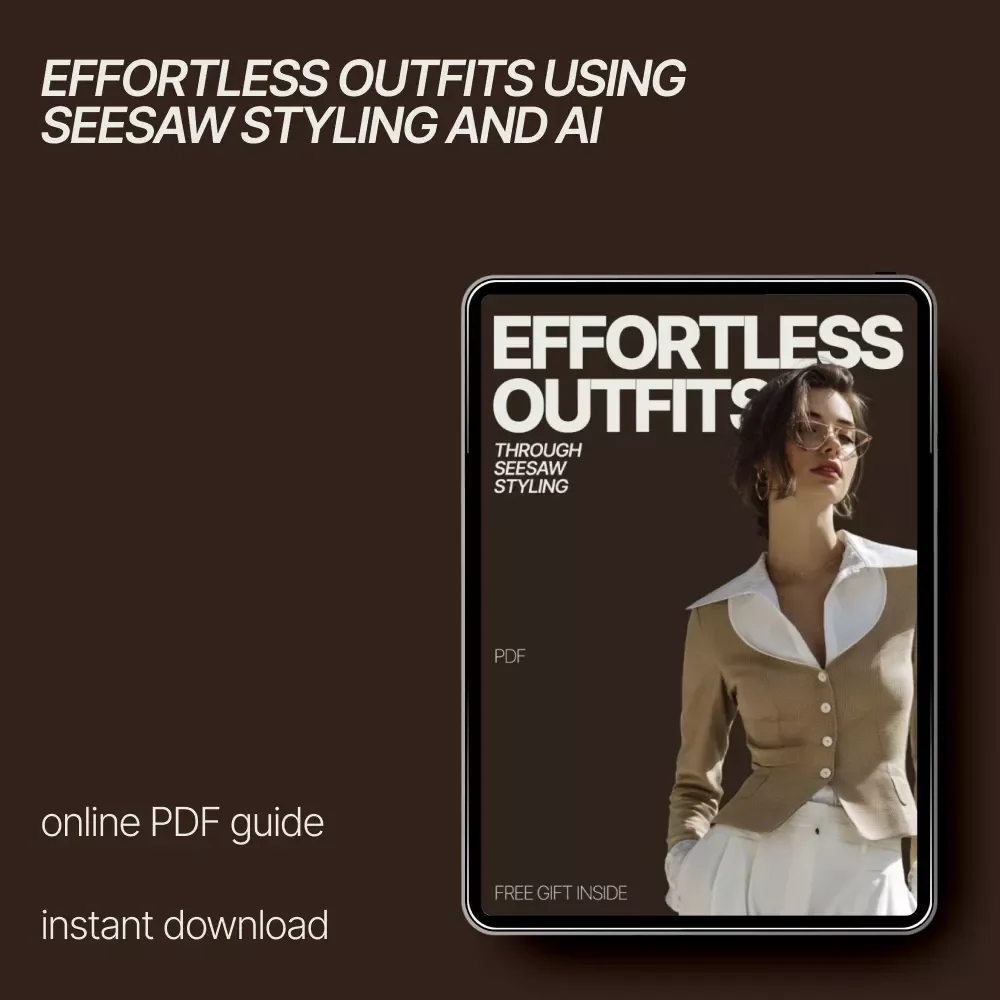 Effortless Outfits Through Seesaw Styling – A Practical Guide to the seesaw styling method, AI Outfit Prompts & Wardrobe Balance for Everyday Style