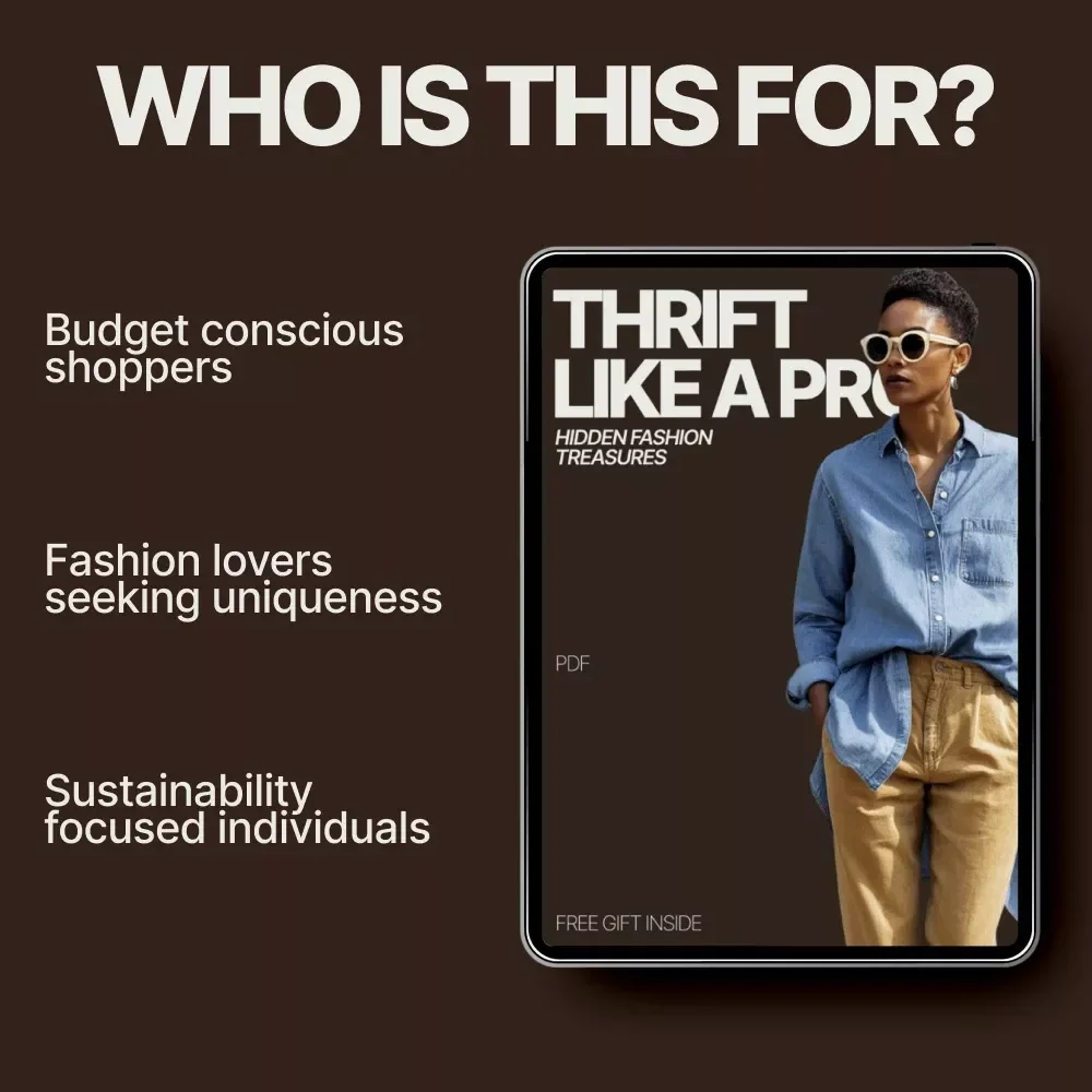 Thrift Like a Pro: Hidden Fashion Treasures | Ultimate Thrifting Guide eBook | How to Shop Thrift Stores Like a Pro for Stylish Finds